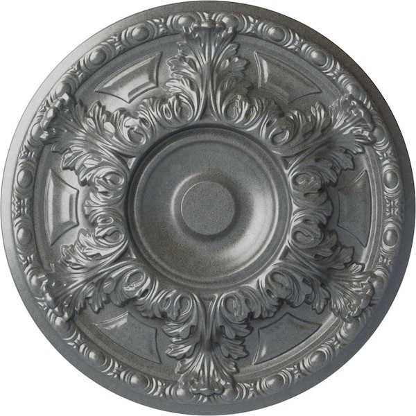 Ekena Millwork Granada Ceiling Medallion (Fits Canopies up to 7 1/8"), Hand-Painted Platinum, 19"OD x 1 1/2"P CM19GAPLS - main